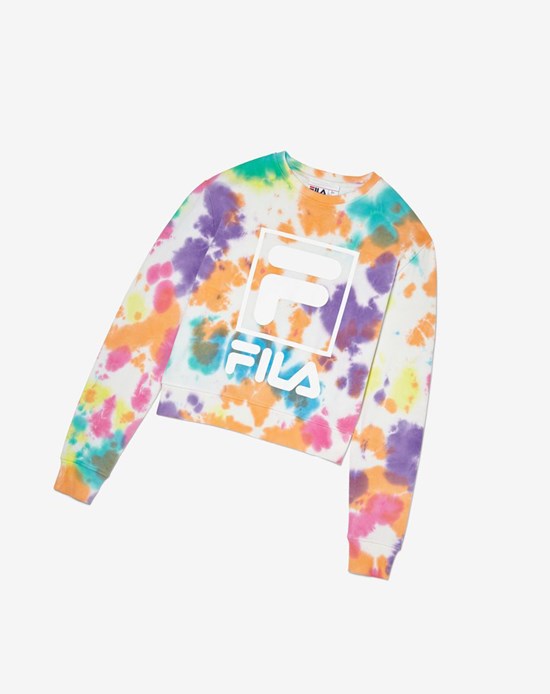 Fila Ashley Tie Dye Sweatshirt Multicolor | 81FEUSYVN