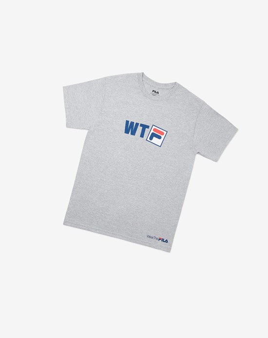 Fila Wtf T-shirt Gris | 84AQMDIWS