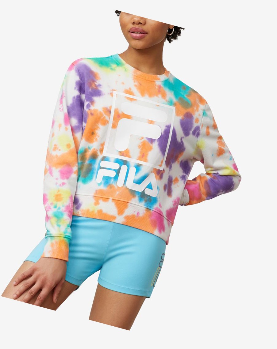 Fila Ashley Tie Dye Sweatshirt Multicolor | 52YWLXQTU
